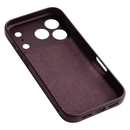 Honor 600 Lite szilikon tok, hátlap tok, velúr belső, sötét bordó, matt, Silicone Case