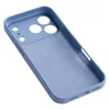 iPhone 17 Pro / 18 Pro (6,3") szilikon tok, hátlap tok, velúr belső, égkék, matt, Silicone Case 