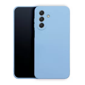   Samsung Galaxy A57 szilikon tok, hátlap tok, velúr belső, égkék, matt, SM-A576, Silicone Case