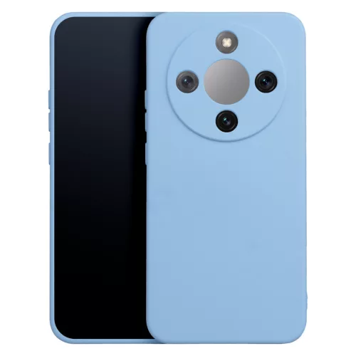 Honor Magic 8 Lite szilikon tok, hátlap tok, velúr belső, égkék, matt, Silicone Case 