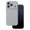 iPhone 17 Pro / 18 Pro (6,3") szilikon tok, matt, velúr belső, ezüst, Silicone Case