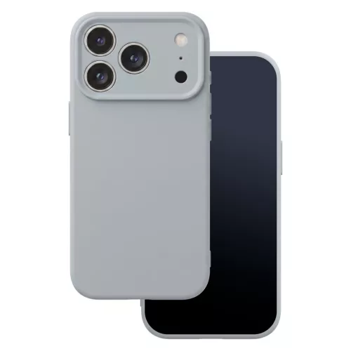 iPhone 17 Pro / 18 Pro (6,3") szilikon tok, matt, velúr belső, ezüst, Silicone Case