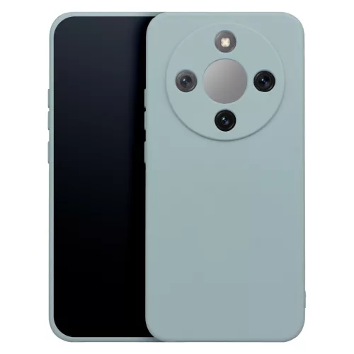 Honor Magic 8 Lite szilikon tok, matt, velúr belső, ezüst, Silicone Case