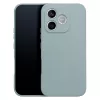 Honor 600 Lite szilikon tok, matt, velúr belső, ezüst, Silicone Case