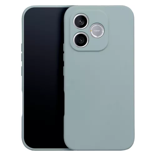 Honor 600 Lite szilikon tok, matt, velúr belső, ezüst, Silicone Case