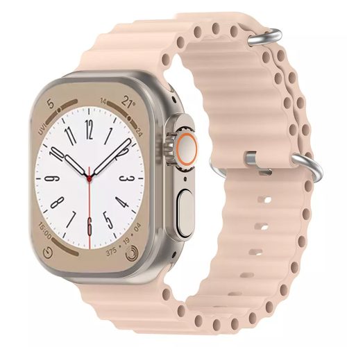 Apple Watch 6 / 7 / 8 / 9 / SE / SE 2 okosóra szíj, szilikon, pink, 38/40/41mm, Techsuit