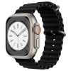 Apple Watch 6 / 7 / 8 / 9 / SE / SE 2 okosóra szíj, szilikon, fekete, 38/40/41mm, Techsuit
