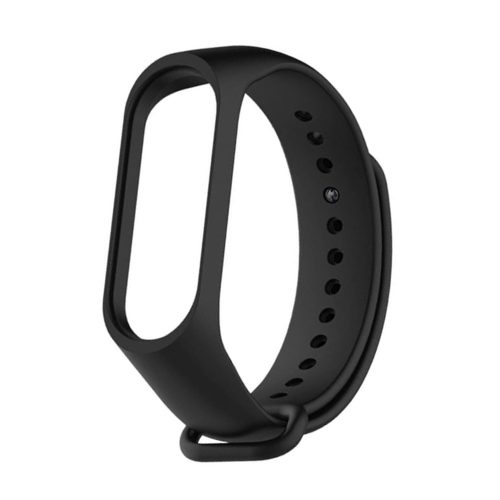 Xiaomi Mi Band 5 / 6 / Amazfit Band 5 okosóra szíj, szilikon, fekete, Techsuit