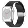 Apple Watch 6 / 7 / 8 / 9 / SE / SE 2 / Ultra / Ultra 2 okosóra szíj, szilikon, fekete, 42/44/45/49mm, Techsuit