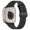 Apple Watch 6 / 7 / 8 / 9 / SE / SE 2 / Ultra / Ultra 2 okosóra szíj, szilikon, fekete, 42/44/45/49mm, Techsuit