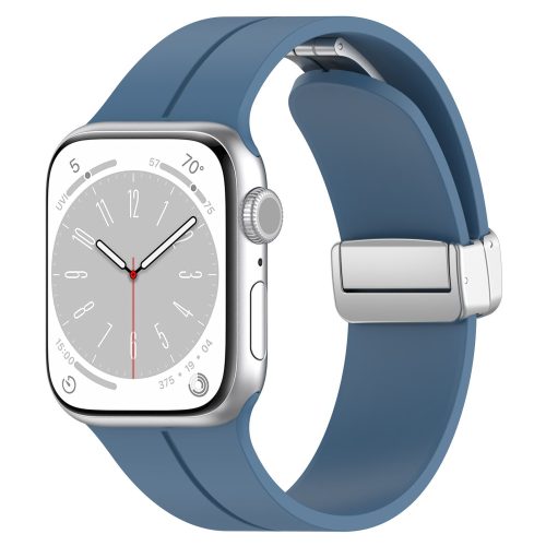 Apple Watch 6 / 7 / 8 / 9 / SE / SE 2 okosóra szíj, szilikon, kék, 38/40/41mm, Techsuit