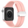 Apple Watch 6 / 7 / 8 / 9 / SE / SE 2 okosóra szíj, szilikon, rózsaszín, 38/40/41mm, Techsuit
