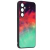 Samsung Galaxy A15 4G/5G kemény hátlap tok, üveg / polikarbonát / TPU tok, tüzes óceán mintás, SM-A155, SM-A156, Techsuit Glaze Fiery Ocean