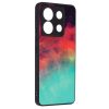 Xiaomi Redmi Note 13 Pro 5G kemény hátlap tok, üveg / polikarbonát / TPU tok, tüzes óceán mintás, Techsuit Glaze Fiery Ocean