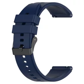   Samsung Galaxy Watch 4/5/Active 2 / Huawei Watch GT 3 / GT 3 Pro okosóra szíj, szilikon, sötétkék, Techsuit