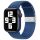 Apple Watch 6 / 7 / 8 / 9 / SE / SE 2 okosóra szíj, szövet, kék, 38/40/41mm, Techsuit