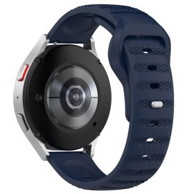   Samsung Galaxy Watch 4/5/Active 2 / Huawei Watch GT 3 / GT 3 Pro okosóra szíj, szilikon, sötétkék, Techsuit