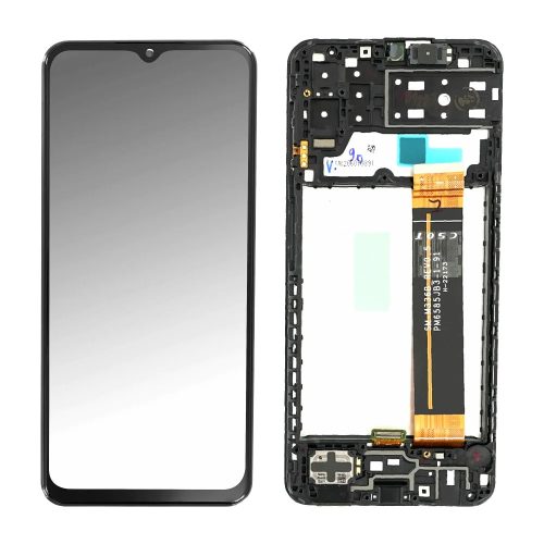 Samsung A137F Galaxy A13 4G gyári LCD + érintőpanel fekete kerettel