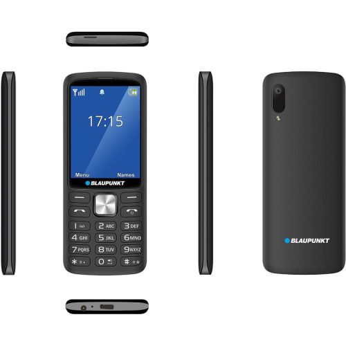 Blaupunkt V25 mobiltelefon, kártyafüggetlen, dual sim, magyar nyelvű, fekete