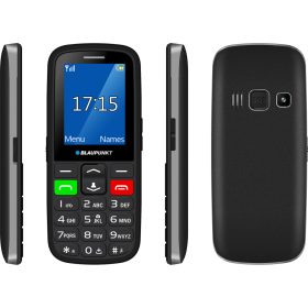   Blaupunkt BS09 mobiltelefon, dual sim, kártyafüggetlen, magyar nyelvű, fekete-szürke