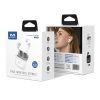 Stereo bluetooth headset vezeték nélküli töltőtokkal, TWS, fehér, Miccell VQ-BH62