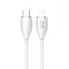 Type-C - iPhone 8pin gyorstöltő adatkábel, fehér, 1.5M, 30W, Miccell VQ-D09