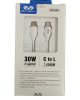 Type-C - iPhone 8pin gyorstöltő adatkábel, fehér, 1.5M, 30W, Miccell VQ-D09