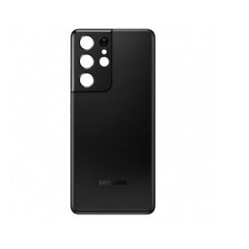   Samsung Galaxy S21 Ultra gyári készülék hátlap, bontott, kamera lencsével, fekete, SM-G998