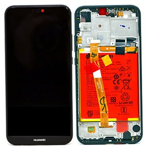 Huawei P20 Lite fekete gyári LCD + érintőpanel kerettel, akkumulátorral