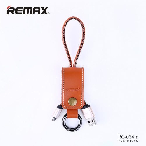 Remax RC-034m barna micro usb adatkábel kulcstartó