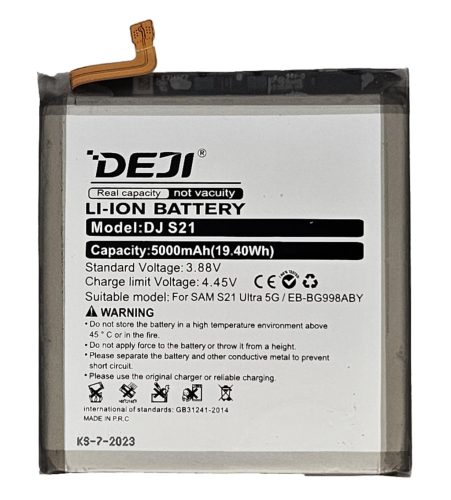 Samsung Galaxy S21 Ultra akkumulátor, 5000mAh, EB-BG998ABY, SM-G998, Deji