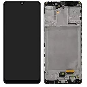   Samsung Galaxy A31 LCD + érintőpanel kerettel, fekete, gyári, SM-A315