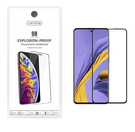 Letang Samsung A515 Galaxy A51 fekete 0,3mm előlapi üvegfólia