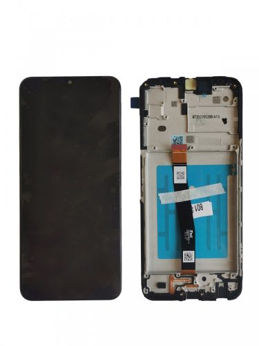 Samsung Galaxy A22 5G LCD + érintőpanel kerettel, fekete, SM-A226