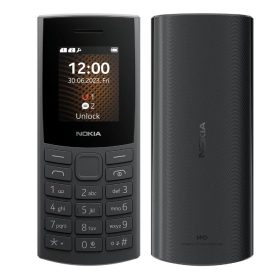   Nokia 105 4G (2024) 2nd Edition mobiltelefon, kártyafüggetlen, magyar nyelvű, dual sim, fekete, TA-1691