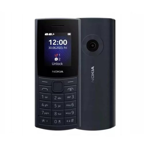 Nokia 110 4G (2024) mobiltelefon, kártyafüggetlen, magyar nyelvű, dual sim, kék (Midnight Blue), TA-1661