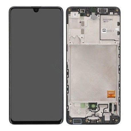 Samsung Galaxy A41 LCD + érintőpanel kerettel, gyári, fekete, SM-A415