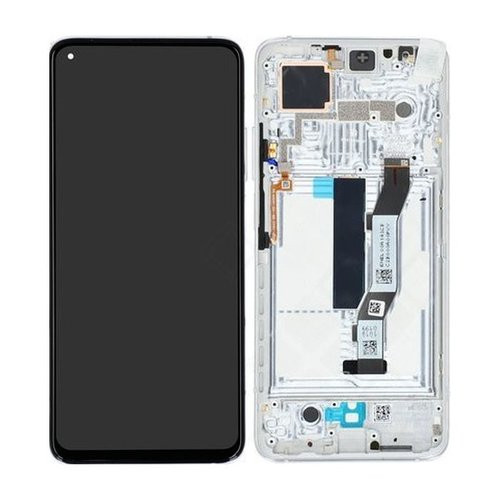 Xiaomi Mi 10T / Mi 10T Pro gyári LCD + érintőpanel ezüst kerettel