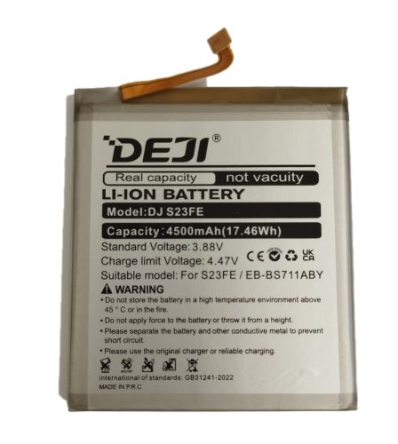 Samsung Galaxy S23 FE akkumulátor, 4500mAh, EB-BS711ABY, SM-S711, Deji