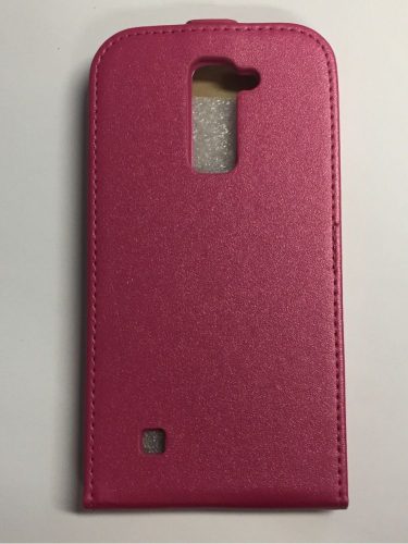 LG K10 K430 rózsaszín pink szilikon keretes vékony flip tok