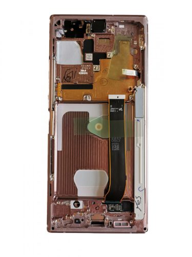 Samsung Galaxy Note 20 Ultra LCD + érintőpanel kerettel, gyári, bronz, SM-N986