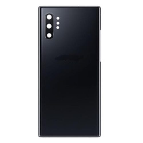 Samsung Galaxy Note 10 Plus gyári készülék hátlap, bontott, kamera lencsével, fekete (Aura black), SM-N975