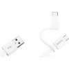Huawei 2in1 Type-C / micro USB adatkábel, gyári, 1.5M, 2A, fehér, AP55s (CSOMAGOLT)