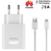 Huawei AP81 HW-050450E00 fehér hálózati supercharge töltőfej + Type-C adatkábel 5A 4,5V 1m csomagolt