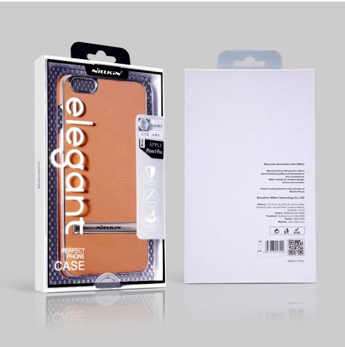 iPhone 7 Plus (5,5") iPhone 8 Plus (5,5") fekete bőr prémium hátlap tok, Nillkin M-Jarl 