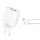 Hálózati töltőfej 2x USB + Type-C adatkábel, 2.1A / 10W, fehér, XO-CE02C
