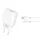 Hálózati gyors töltőfej, 1x USB, 3A / 18W, + Type-C adatkábel, fehér, XO-CE02D(EU)
