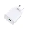 Hálózati gyors töltőfej, 1x USB, 3A / 18W, + Type-C adatkábel, fehér, XO-CE02D(EU)