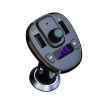 Bluetooth FM transmitter, 2xUSB, LED kijelző, 3A, fekete, XO-BCC05