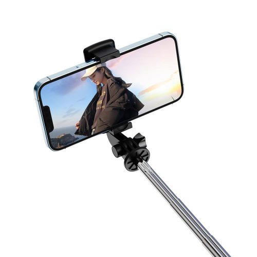Selfie bot és tripod állvány, bluetooth vezérlés, távirányítóval, fekete, XO-SS09